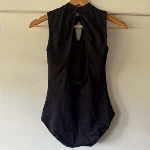 Elegant Black Sleeveless Leotard